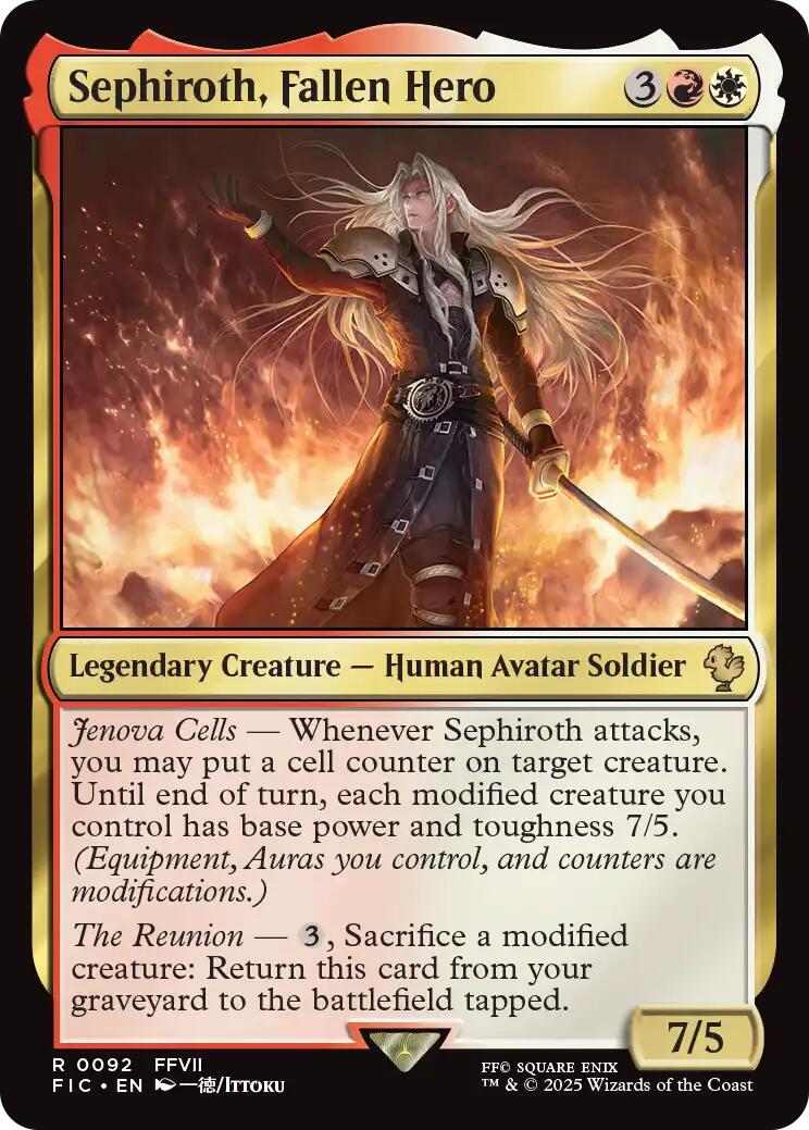 Sephiroth, Fallen Hero (Surge Foil) [FINAL FANTASY Commander] | Gamers Paradise