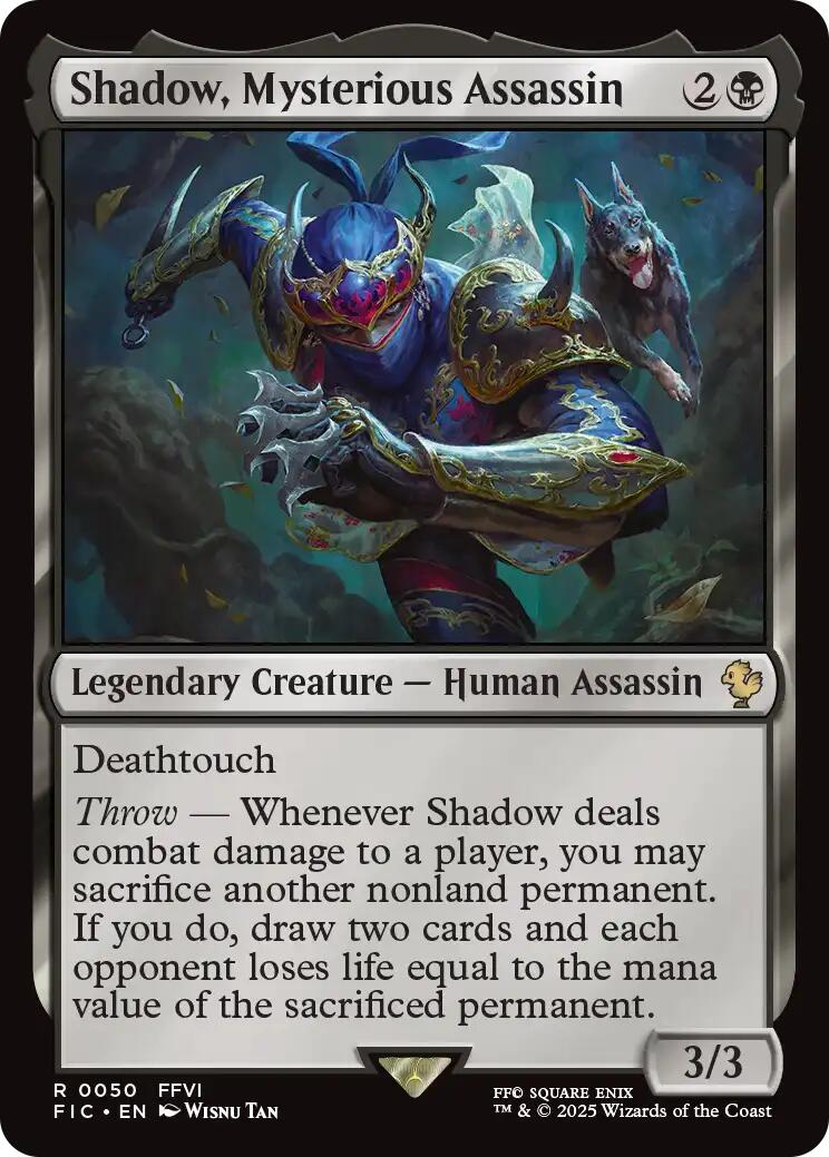 Shadow, Mysterious Assassin (Surge Foil) [FINAL FANTASY Commander] | Gamers Paradise