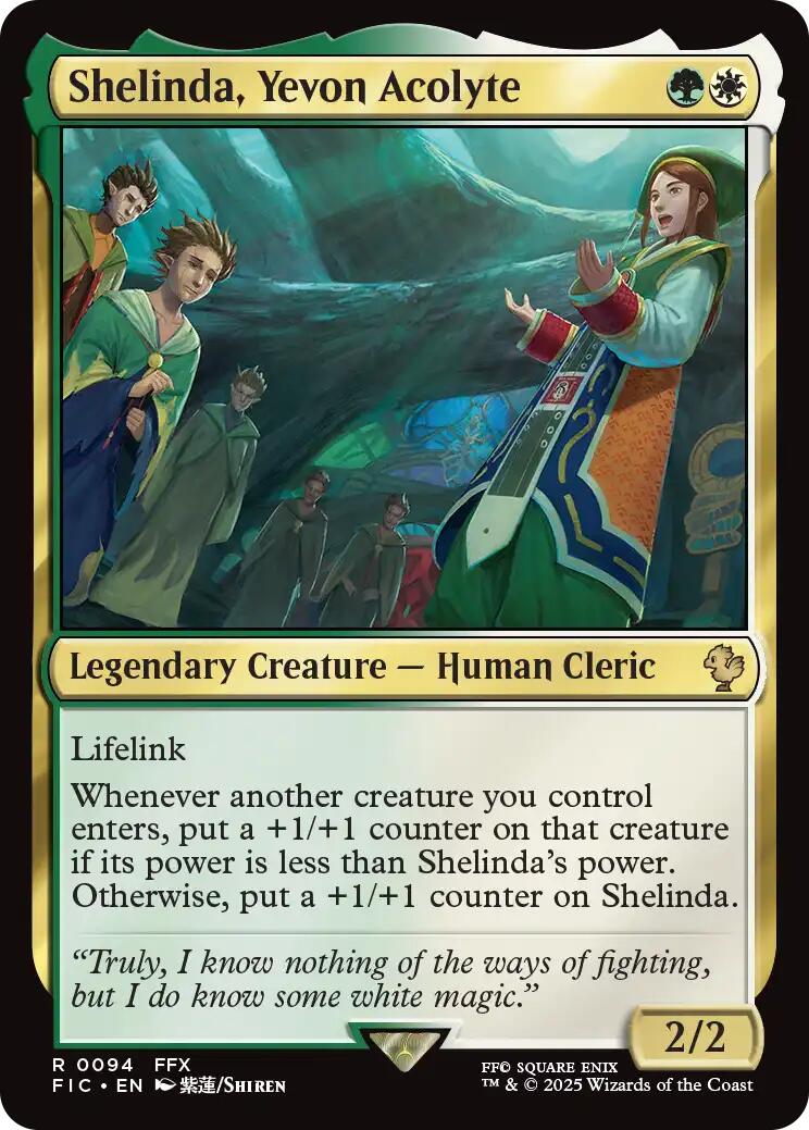 Shelinda, Yevon Acolyte (Surge Foil) [FINAL FANTASY Commander] | Gamers Paradise
