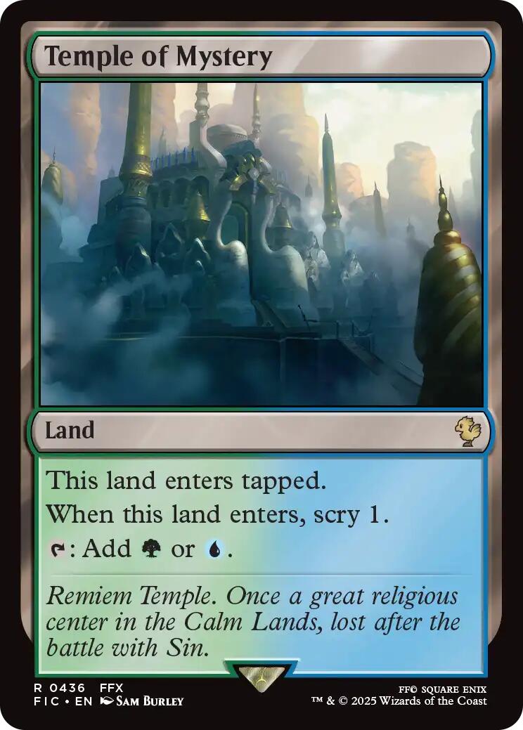 Temple of Mystery (Surge Foil) [FINAL FANTASY Commander] | Gamers Paradise