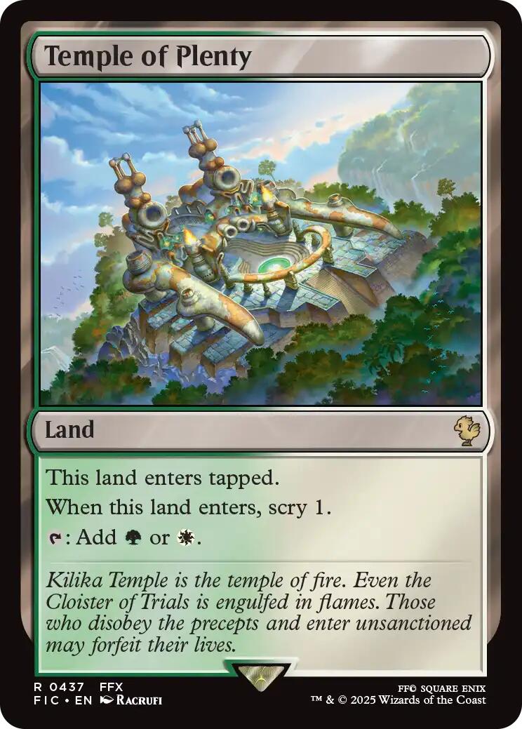 Temple of Plenty (Surge Foil) [FINAL FANTASY Commander] | Gamers Paradise