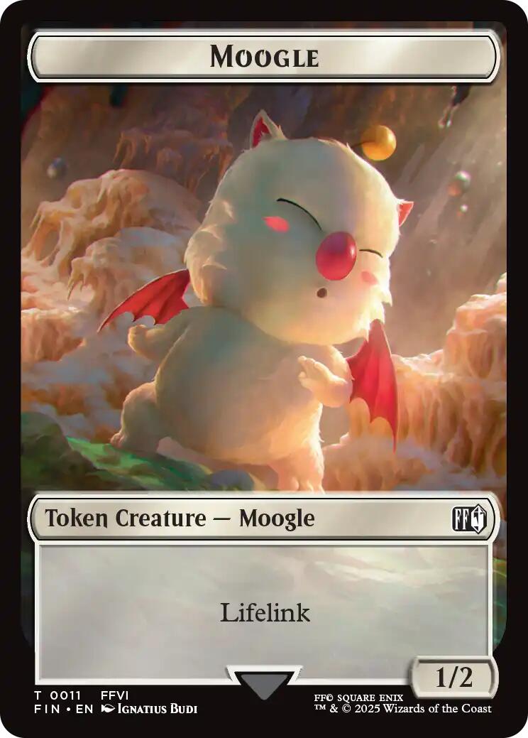 Moogle // Zombie Double-Sided Token [FINAL FANTASY Commander Tokens] | Gamers Paradise