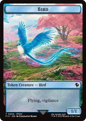 Bird // Hero (0029) Double-Sided Token (Surge Foil) [FINAL FANTASY Commander Tokens] | Gamers Paradise