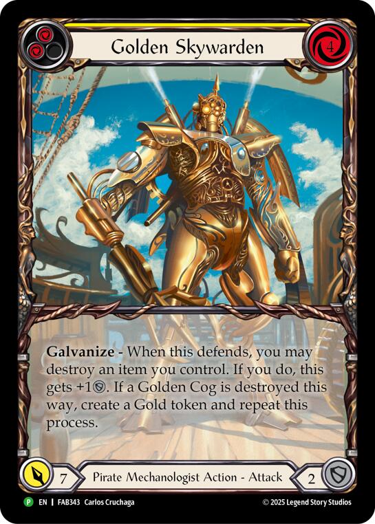 Golden Skywarden [FAB343] (Promo)  Rainbow Foil | Gamers Paradise
