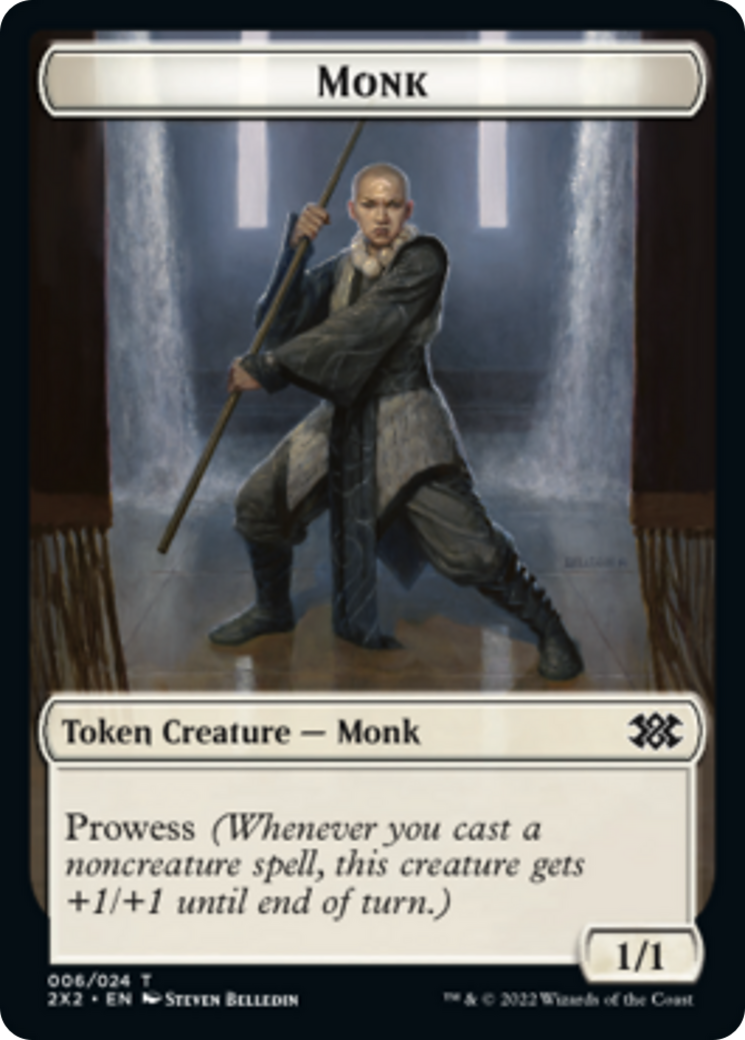 Spider // Monk Double-Sided Token [Double Masters 2022 Tokens] | Gamers Paradise