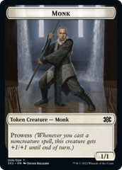 Boar // Monk Double-Sided Token [Double Masters 2022 Tokens] | Gamers Paradise