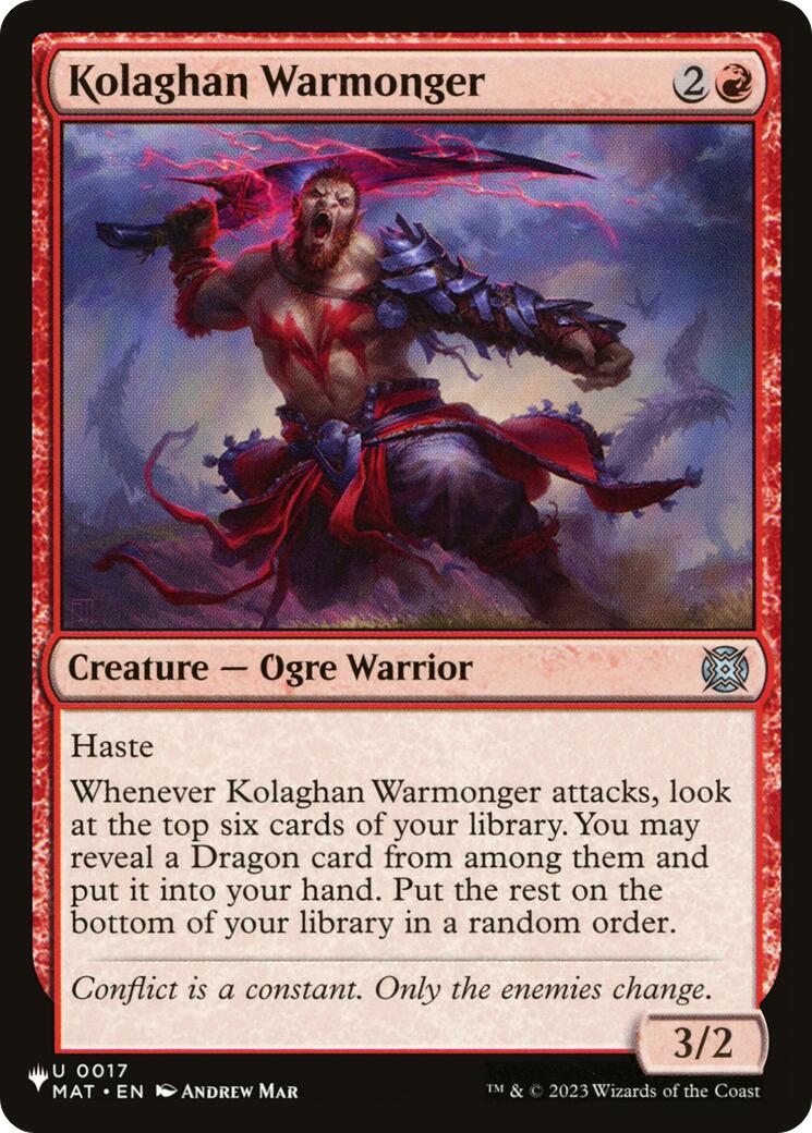Kolaghan Warmonger [The List] | Gamers Paradise