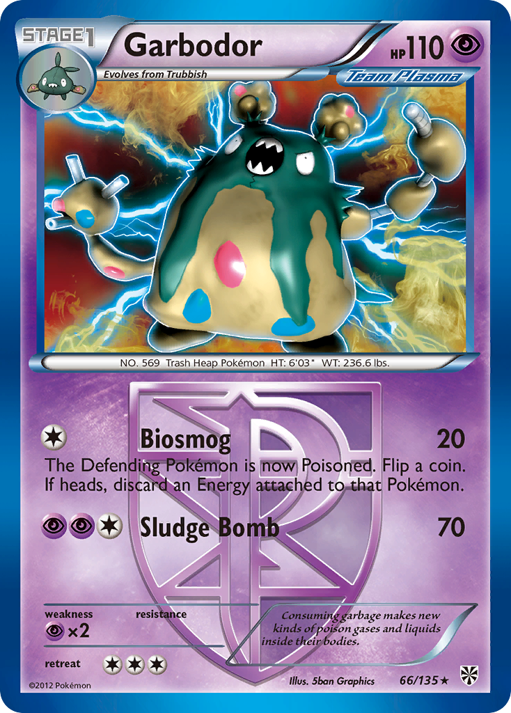 Garbodor (66/135) [Black & White: Plasma Storm] | Gamers Paradise