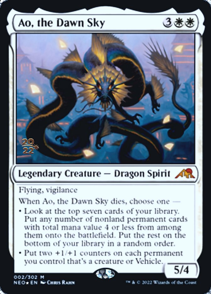 Ao, the Dawn Sky [Kamigawa: Neon Dynasty Prerelease Promos] | Gamers Paradise