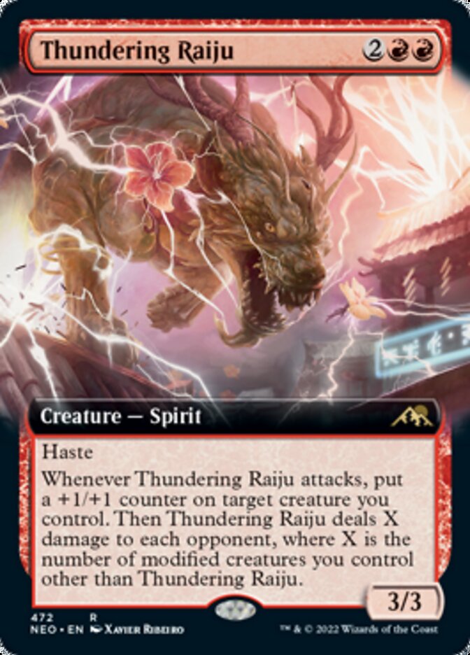 Thundering Raiju (Extended Art) [Kamigawa: Neon Dynasty] | Gamers Paradise