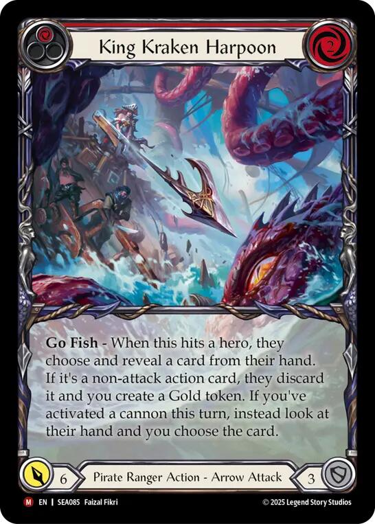 King Kraken Harpoon (Extended Art) [SEA085] (High Seas)  Rainbow Foil | Gamers Paradise