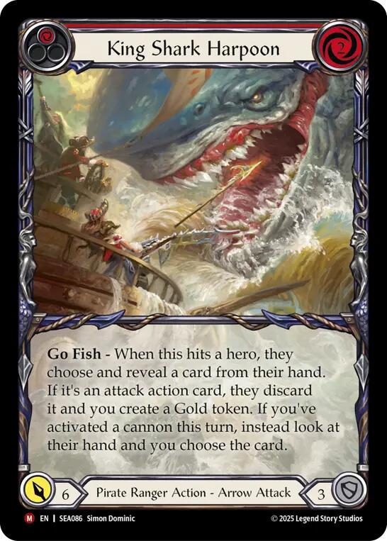 King Shark Harpoon (Extended Art) [SEA086] (High Seas)  Rainbow Foil | Gamers Paradise