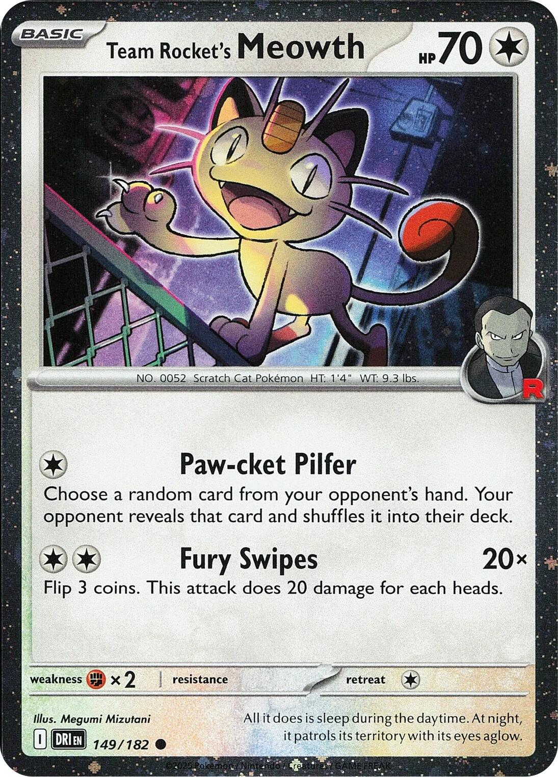 Team Rocket's Meowth (149/182) (Cosmos Holo) [Miscellaneous Cards] | Gamers Paradise