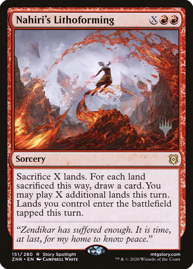 Nahiri's Lithoforming (Promo Pack) [Zendikar Rising Promos] | Gamers Paradise
