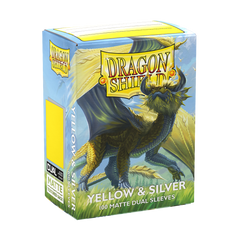 Dragon Shield: Standard 100ct Sleeves - Yellow & Silver (Dual Matte) | Gamers Paradise