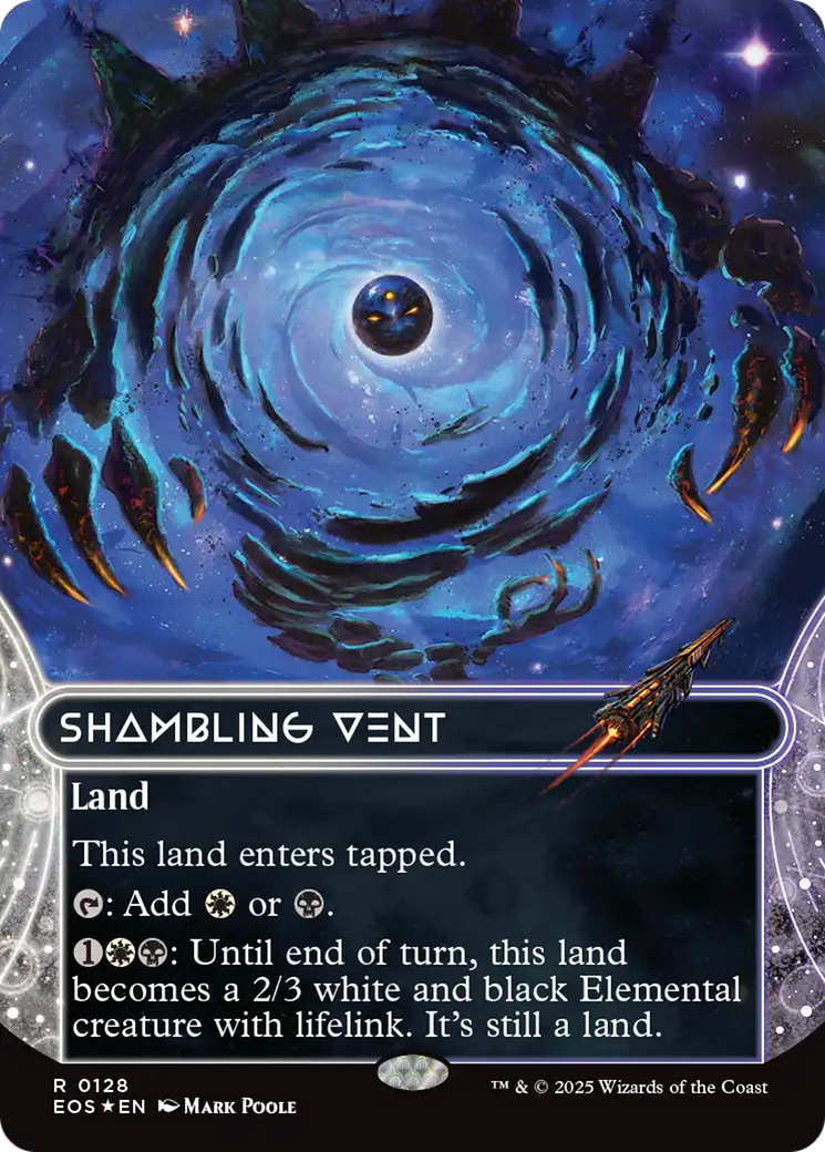 Shambling Vent (0128) (Borderless) (Galaxy Foil) [Edge of Eternities: Stellar Sights] | Gamers Paradise