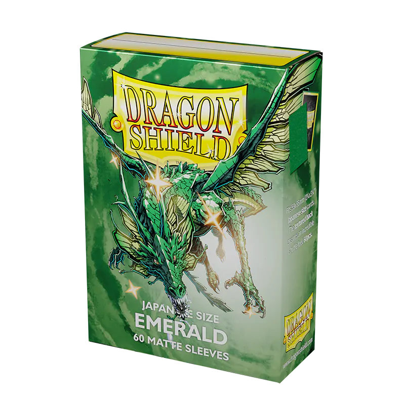 Dragon Shield: Japanese Size 60ct Sleeves - Emerald (Matte) | Gamers Paradise