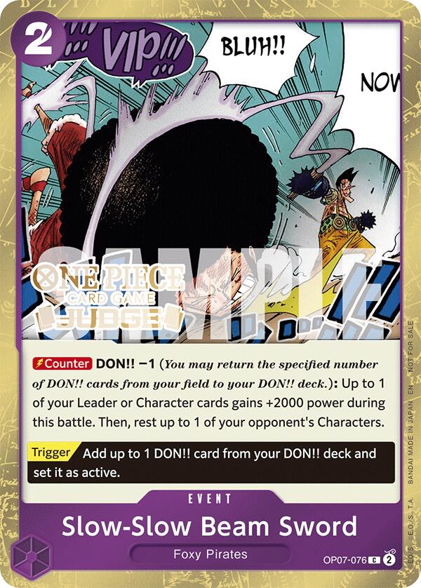 Slow-Slow Beam Sword (Judge Pack Vol. 6) [One Piece Promotion Cards] | Gamers Paradise