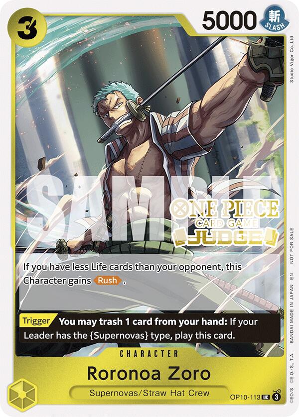 Roronoa Zoro (Judge Pack Vol. 6) [One Piece Promotion Cards] | Gamers Paradise