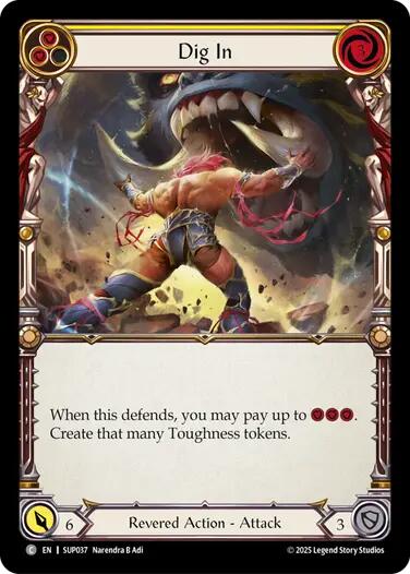 Dig In (Yellow) [SUP037] (Super Slam)  Rainbow Foil | Gamers Paradise