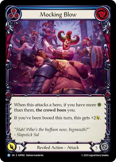 Mocking Blow (Blue) [SUP092] (Super Slam)  Rainbow Foil | Gamers Paradise