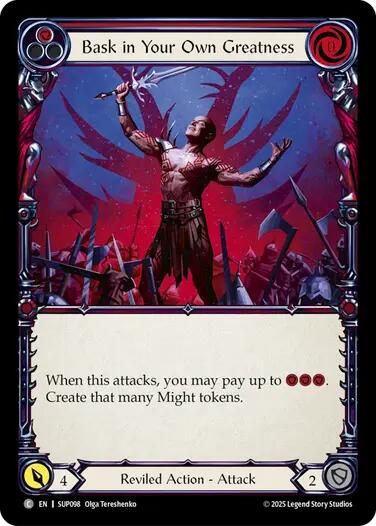 Bask in Your Own Greatness (Red) [SUP098] (Super Slam)  Rainbow Foil | Gamers Paradise