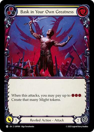 Bask in Your Own Greatness (Yellow) [SUP099] (Super Slam)  Rainbow Foil | Gamers Paradise