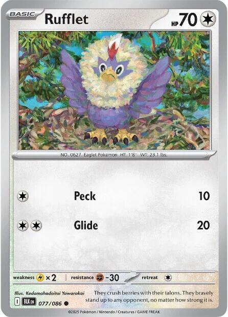 Rufflet (077/086) [Scarlet & Violet: Black Bolt] | Gamers Paradise