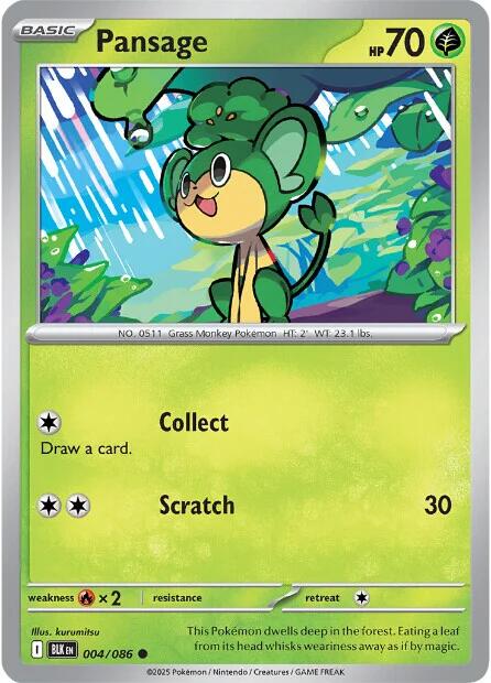 Pansage (004/086) [Scarlet & Violet: Black Bolt] | Gamers Paradise