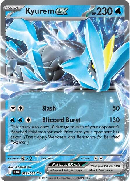 Kyurem ex (028/086) [Scarlet & Violet: Black Bolt] | Gamers Paradise