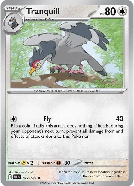 Tranquill (072/086) [Scarlet & Violet: Black Bolt] | Gamers Paradise