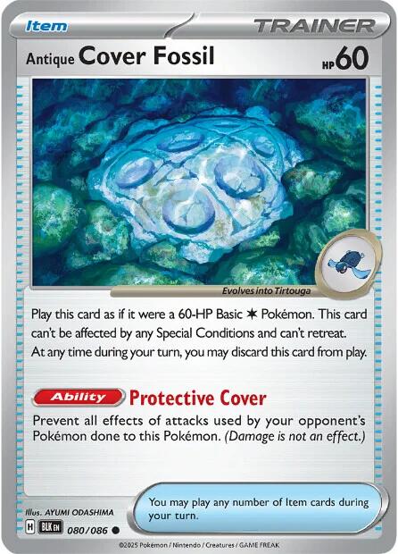 Antique Cover Fossil (080/086) [Scarlet & Violet: Black Bolt] | Gamers Paradise