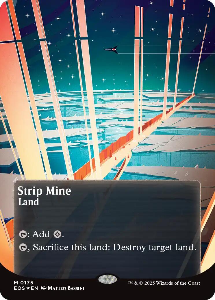 Strip Mine (0175) (Borderless) (Galaxy Foil) [Edge of Eternities: Stellar Sights] | Gamers Paradise
