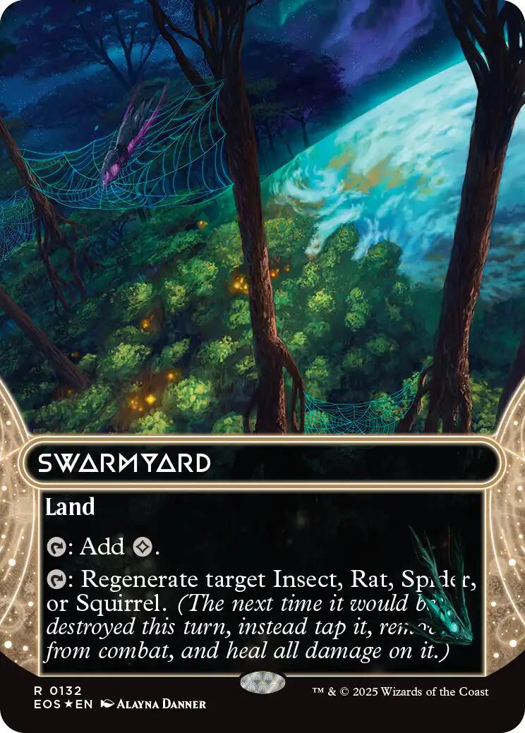 Swarmyard (0132) (Borderless) (Galaxy Foil) [Edge of Eternities: Stellar Sights] | Gamers Paradise