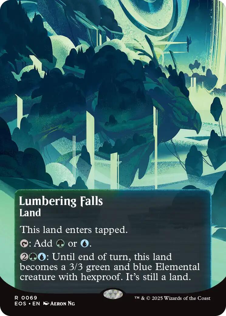 Lumbering Falls (0069) (Borderless) [Edge of Eternities: Stellar Sights] | Gamers Paradise