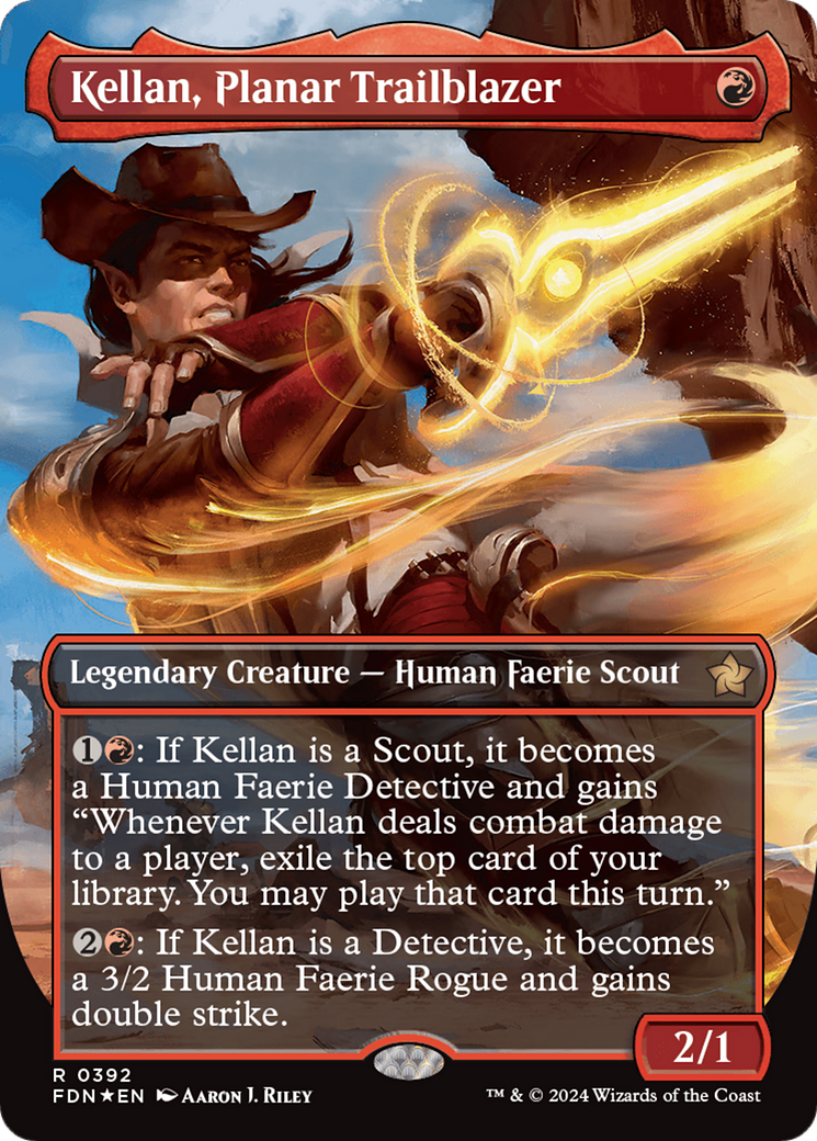 Kellan, Planar Trailblazer (Borderless) (Mana Foil) [Foundations] | Gamers Paradise