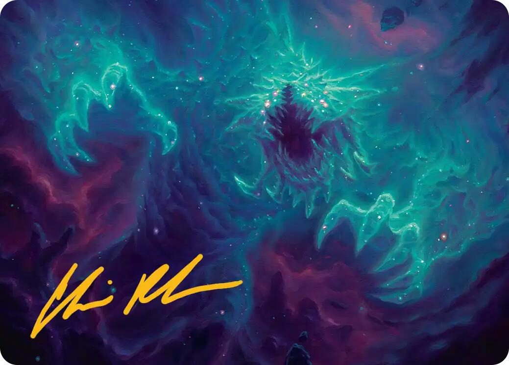 Cosmogoyf Art Card (Gold-Stamped Signature) [Edge of Eternities Art Series] | Gamers Paradise