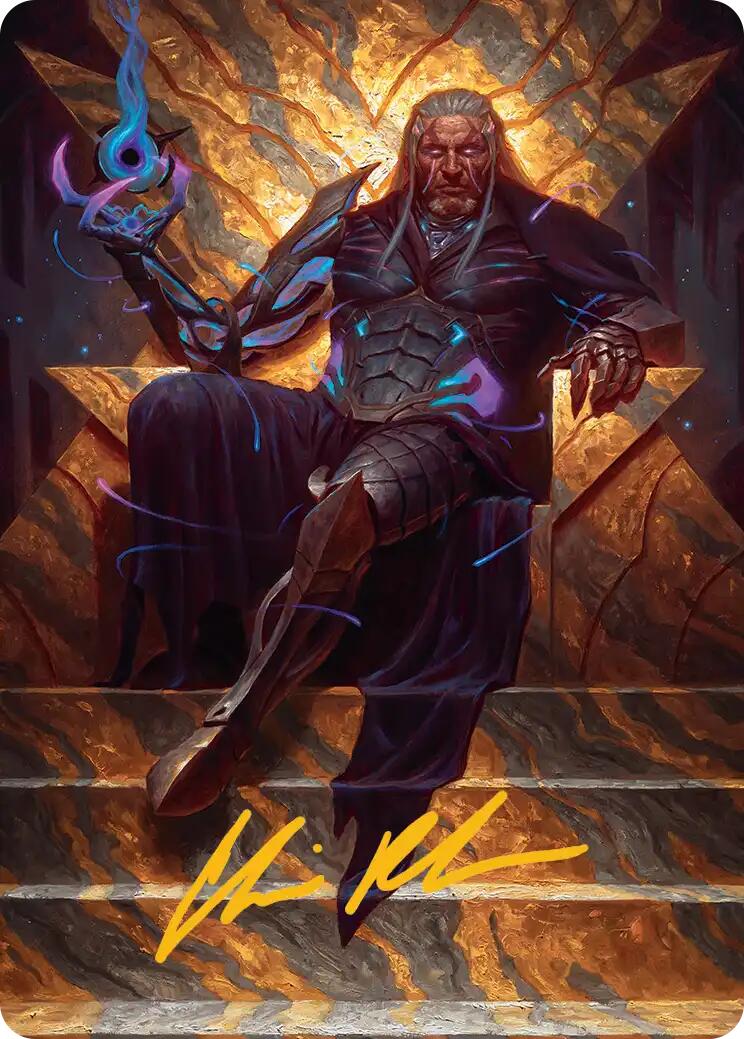 Tezzeret, Cruel Captain Art Card (1/54) (Gold-Stamped Signature) [Edge of Eternities Art Series] | Gamers Paradise