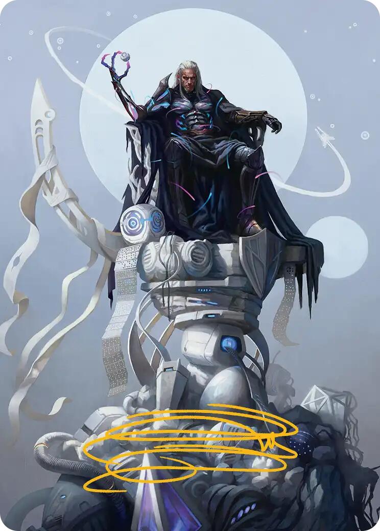 Tezzeret, Cruel Captain Art Card (35/54) (Gold-Stamped Signature) [Edge of Eternities Art Series] | Gamers Paradise