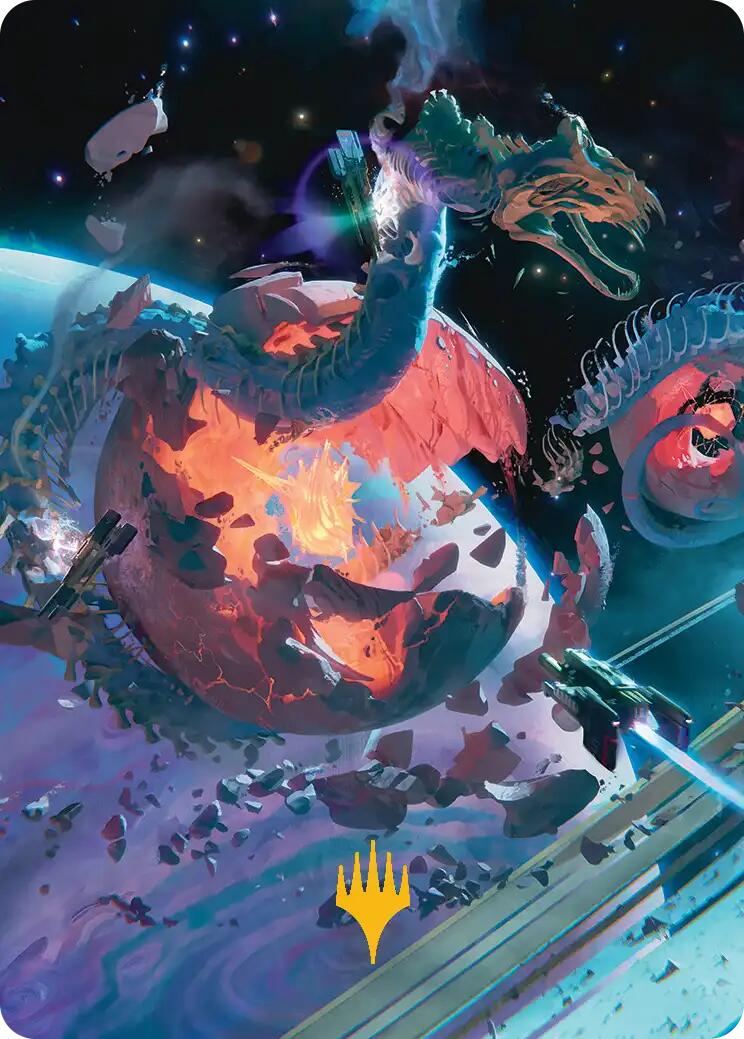 Scavenger Grounds Art Card (47/54) (Gold-Stamped Planeswalker Symbol) [Edge of Eternities Art Series] | Gamers Paradise