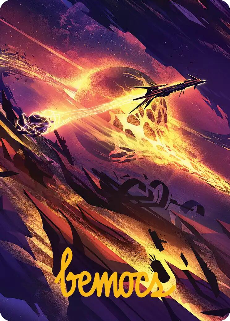 Scavenger Grounds Art Card (53/54) (Gold-Stamped Signature) [Edge of Eternities Art Series] | Gamers Paradise