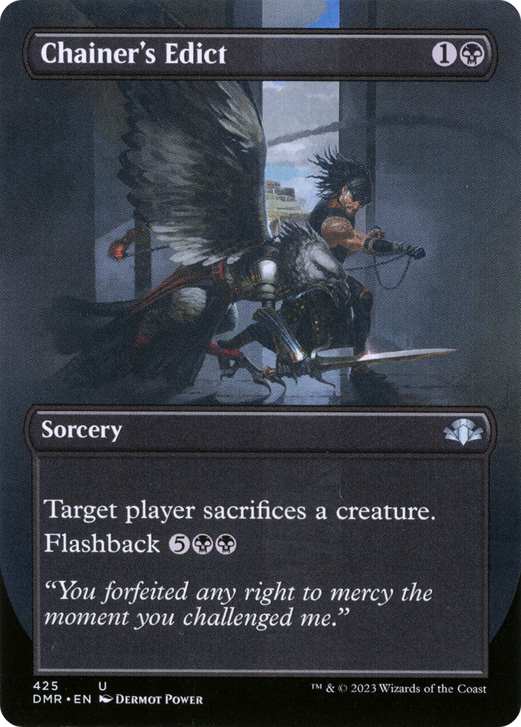 Chainer's Edict (Borderless Alternate Art) [Dominaria Remastered] | Gamers Paradise