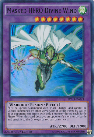 Masked Hero Divine Wind [SDHS-EN043] Super Rare | Gamers Paradise