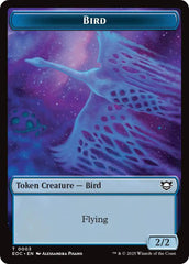 Bird // Golem (0012) Double-Sided Token [Edge of Eternities Commander Tokens] | Gamers Paradise