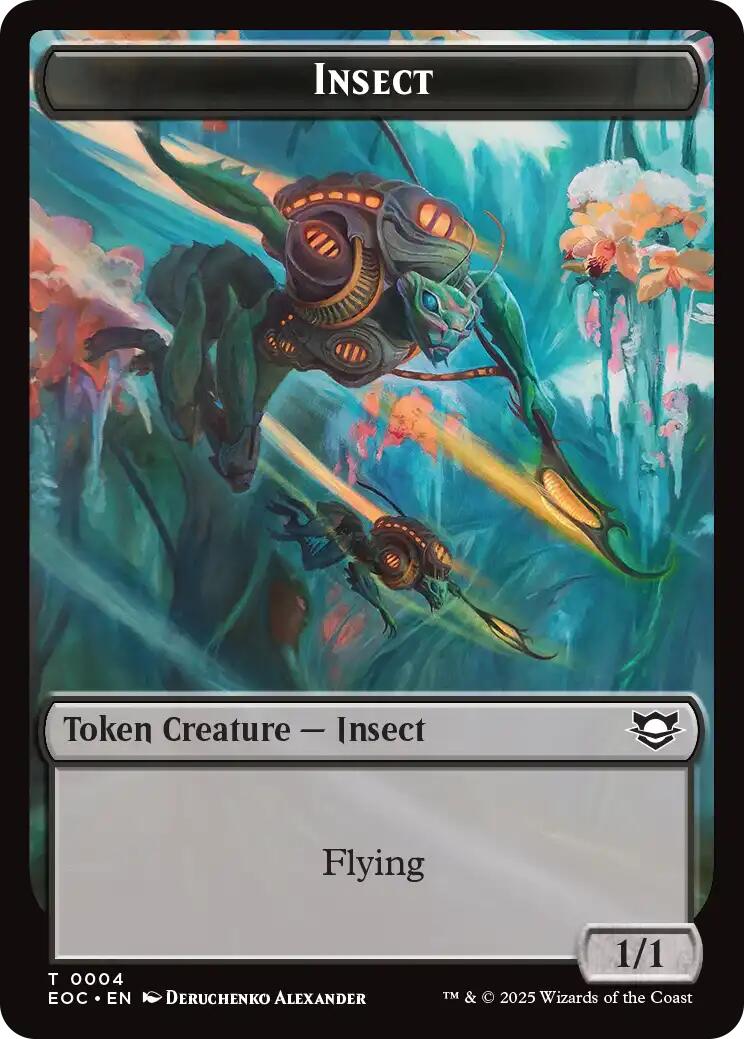 Insect // Elemental (0008) Double-Sided Token [Edge of Eternities Commander Tokens] | Gamers Paradise