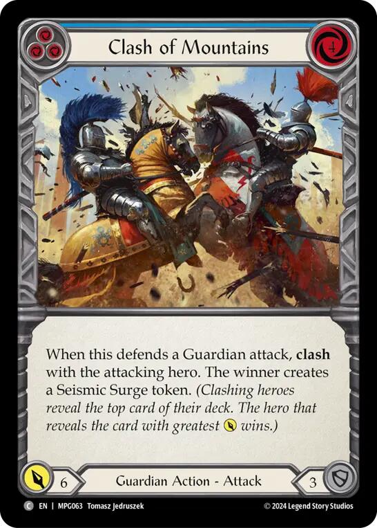 Clash of Mountains (Blue) [MPG063] (Mastery Pack Guardian)  Rainbow Foil | Gamers Paradise