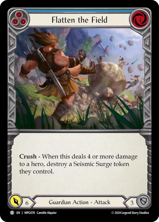 Flatten the Field (Blue) [MPG078] (Mastery Pack Guardian)  Rainbow Foil | Gamers Paradise