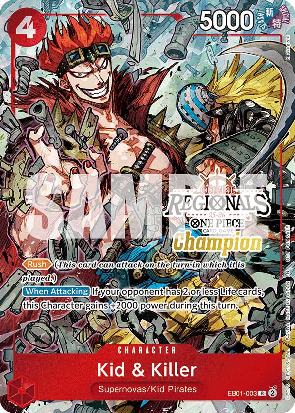Kid & Killer (Offline Regional Champion Card Set 2025 Vol.2) [One Piece Promotion Cards] | Gamers Paradise