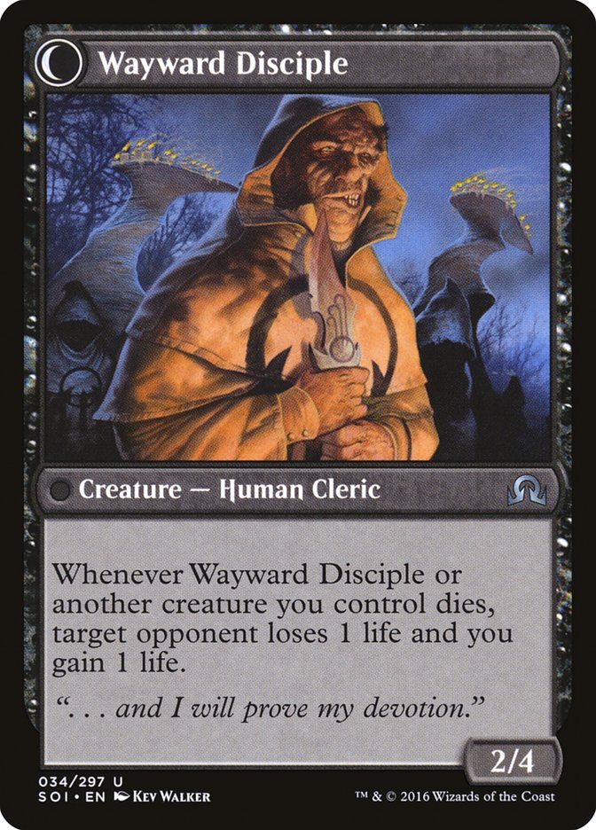Pious Evangel // Wayward Disciple [Shadows over Innistrad] | Gamers Paradise
