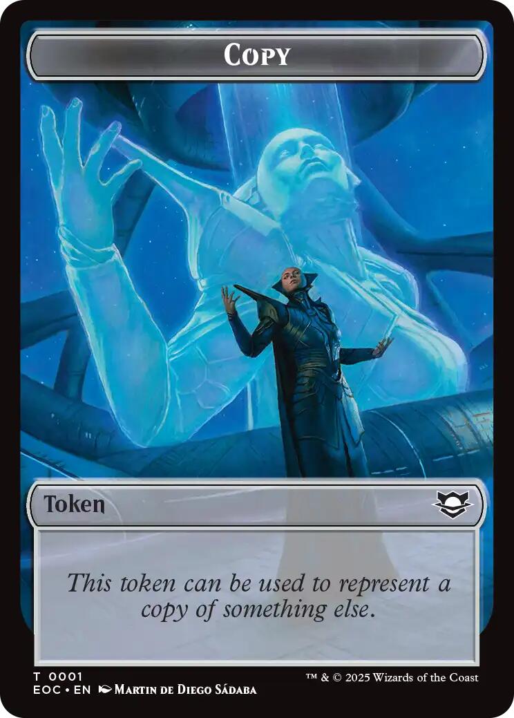 Copy // Golem (0012) Double-Sided Token [Edge of Eternities Commander Tokens] | Gamers Paradise